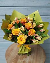 Букет цветов из:  Альстромерии и Розы в Епифань