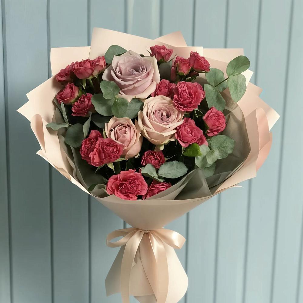 Букет цветов из: Гвоздики и Розы в Епифань