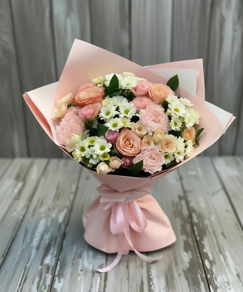 Букет цветов из: Гвоздики, Розы и Хризантемы в Епифань