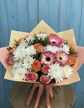 Букет цветов из:  Розы, Герберы и Хризантемы #REPLACE_PRED# Епифань