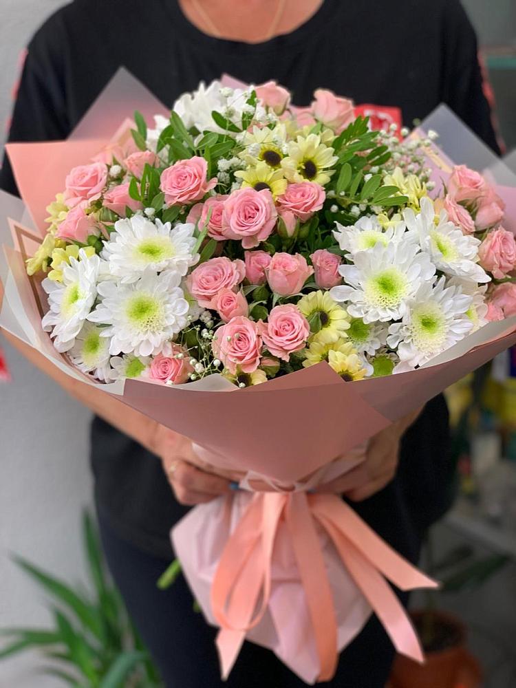 Букет цветов из: Розы и Хризантемы в Епифань