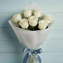 Букет 7 Белых роз Эдлесс Лав в Епифань