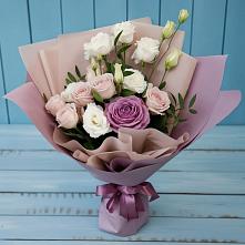 Букет цветов из:  Розы и Лизиантусы в Епифань