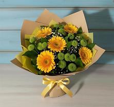 Букет цветов из:  Герберы и Хризантемы в Епифань