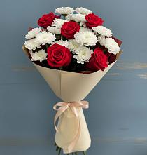 Букет цветов из:  Розы и Хризантемы в Епифань