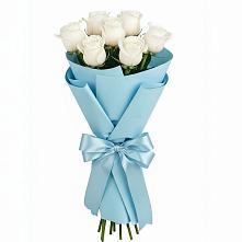 Букет 7 белых роз Проуд в Епифань