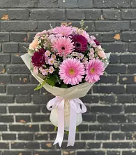 Букет цветов из:  Герберы и Хризантемы в Епифань