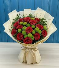 Букет цветов из:  Розы и Хризантемы в Епифань