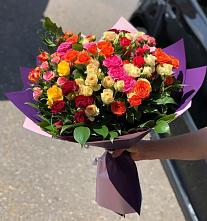 Букет Микс из разноцветных кустовых роз #REPLACE_PRED# Епифань