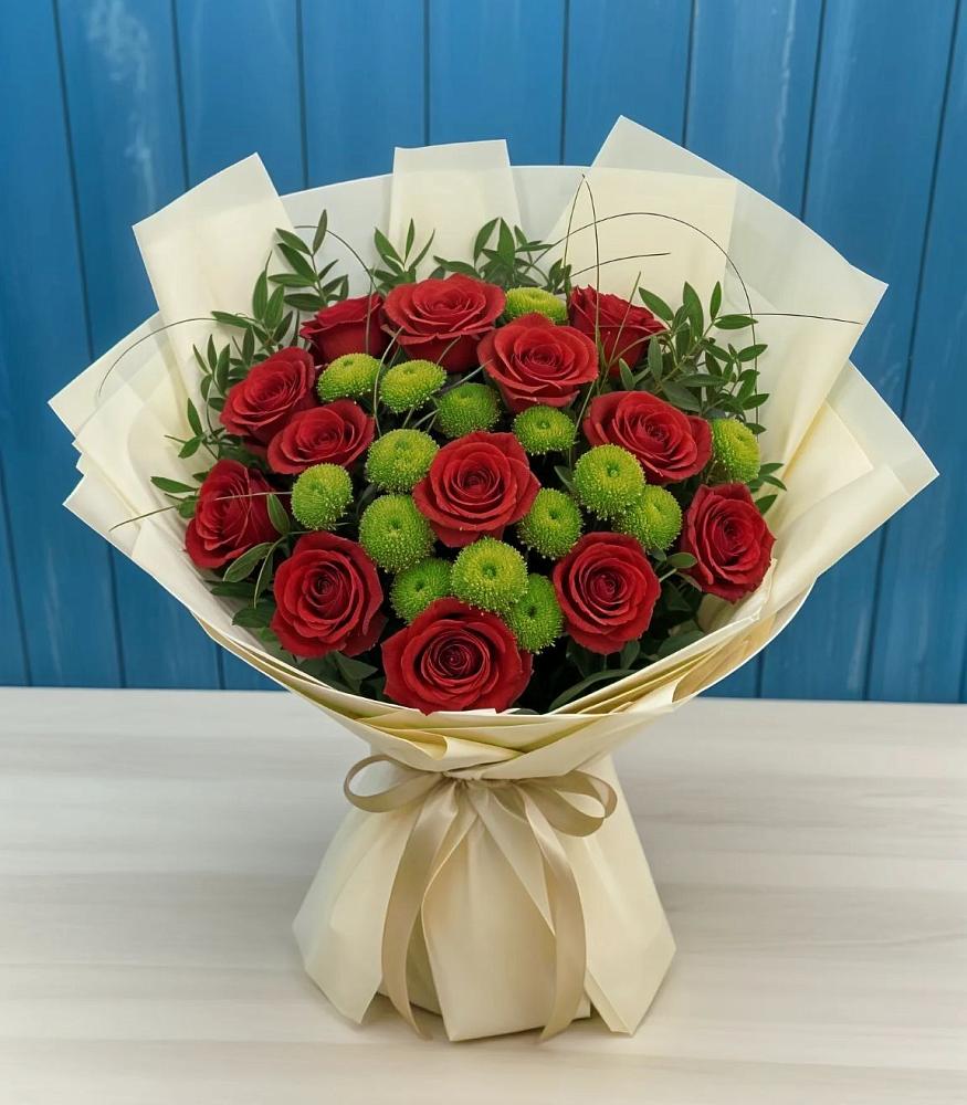 Букет цветов из: Розы и Хризантемы в Епифань